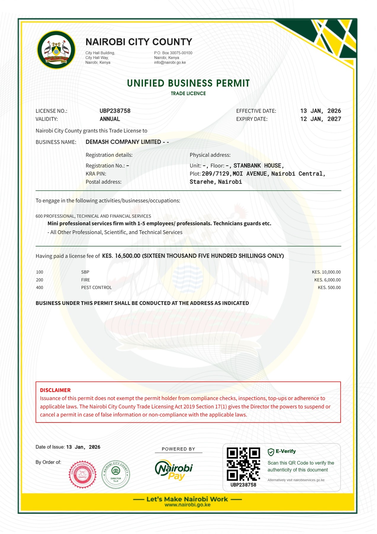 County Permit